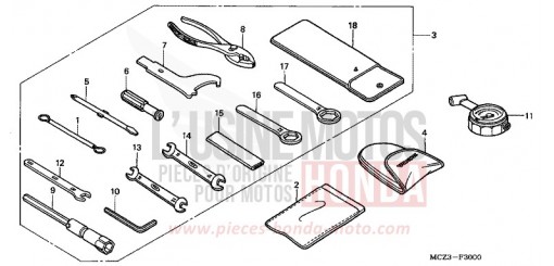 OUTILS CB900F2 de 2002